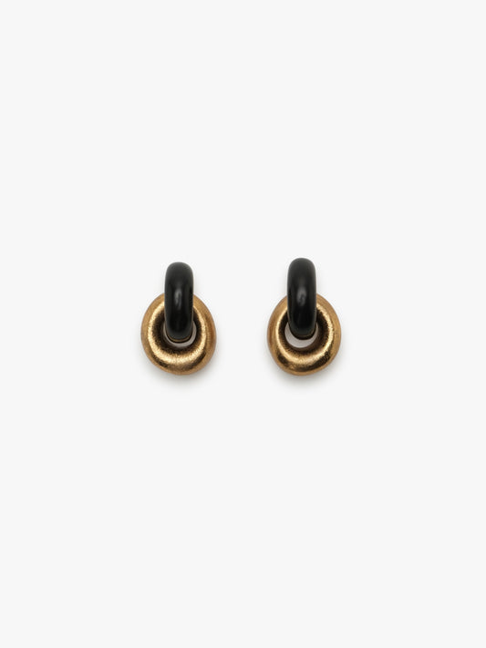 Havana earrings: black and gold