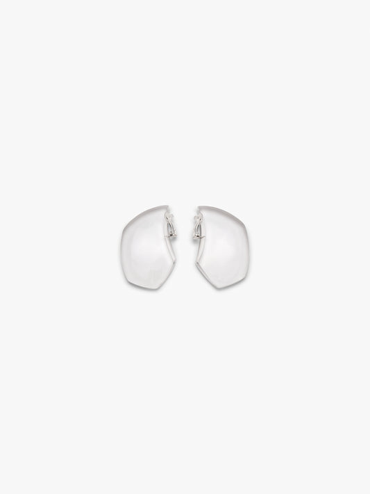 Floreva earrings: clear greencast